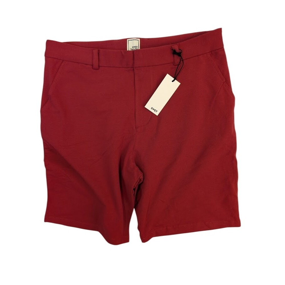 Swet Tailor Mens 33‎ Red Golf Shorts Casual Flat Front Pockets NWT